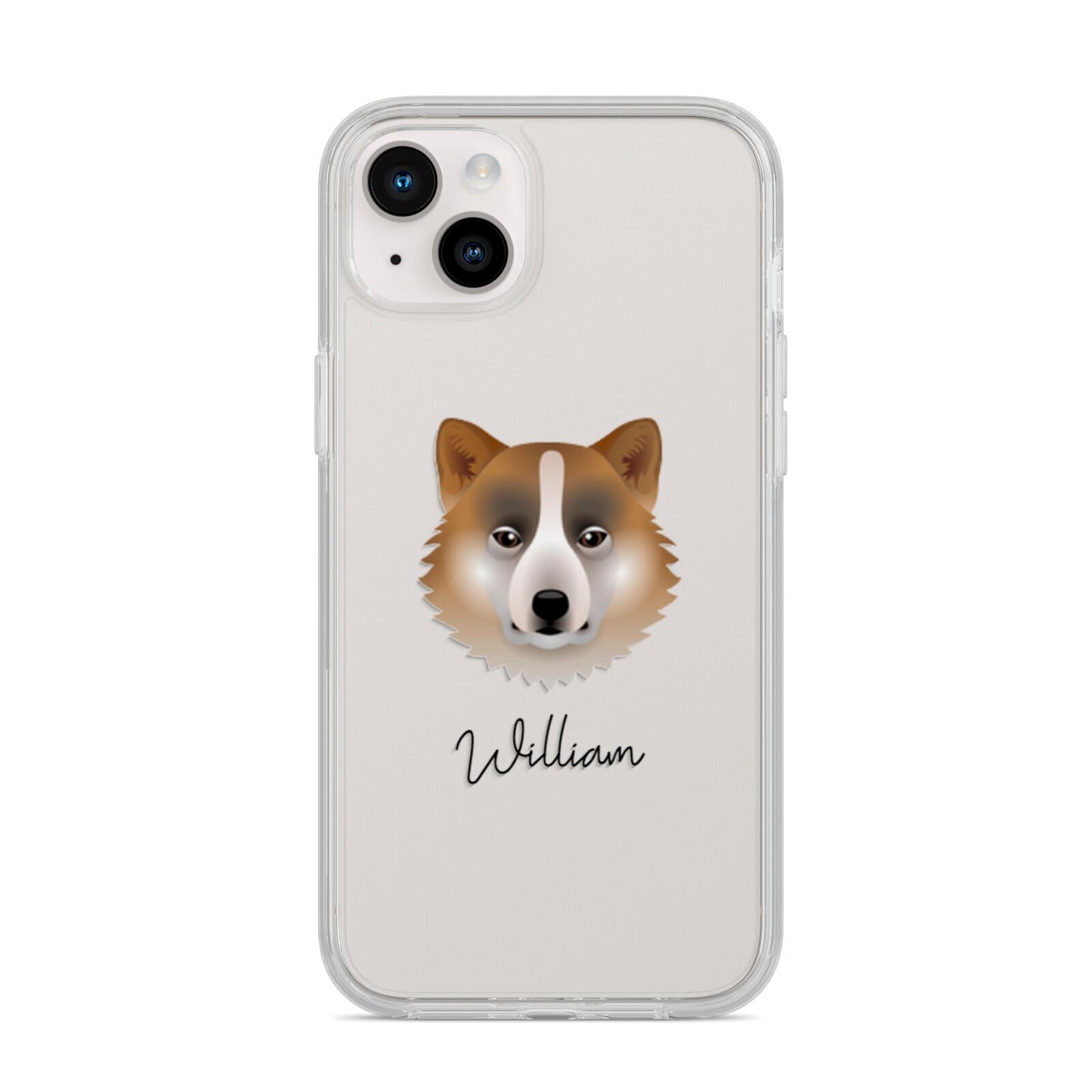Greenland Dog Personalised iPhone 14 Plus Clear Tough Case Starlight