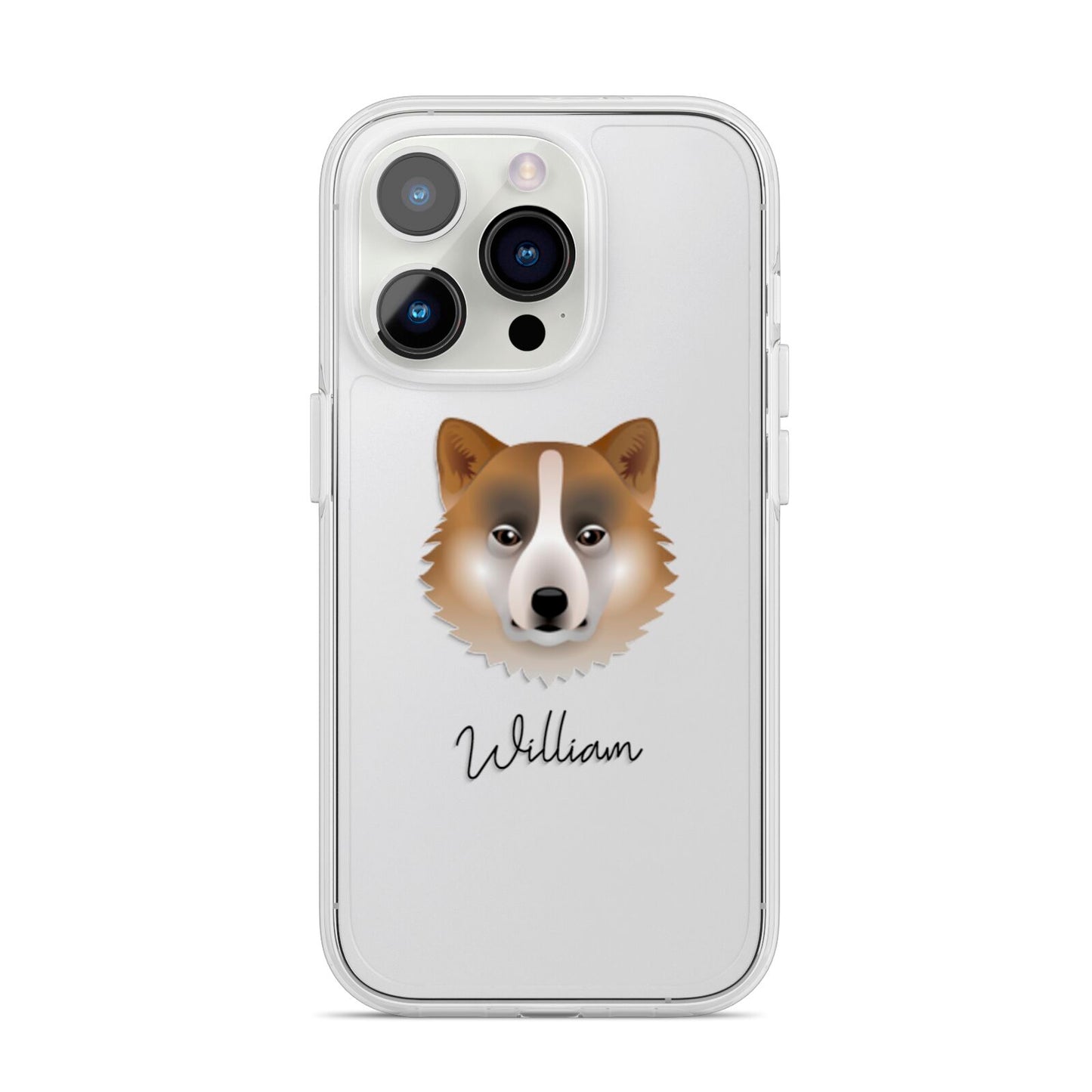 Greenland Dog Personalised iPhone 14 Pro Clear Tough Case Silver