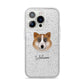 Greenland Dog Personalised iPhone 14 Pro Glitter Tough Case Silver
