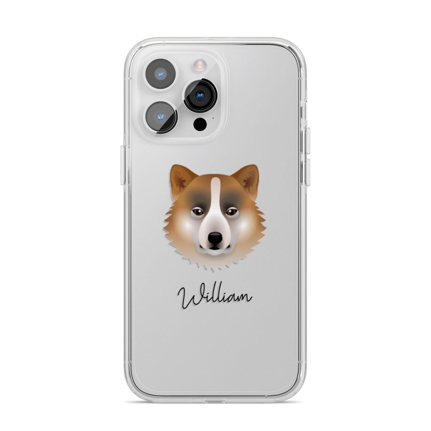 Greenland Dog Personalised iPhone 14 Pro Max Clear Tough Case Silver