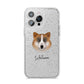 Greenland Dog Personalised iPhone 14 Pro Max Glitter Tough Case Silver