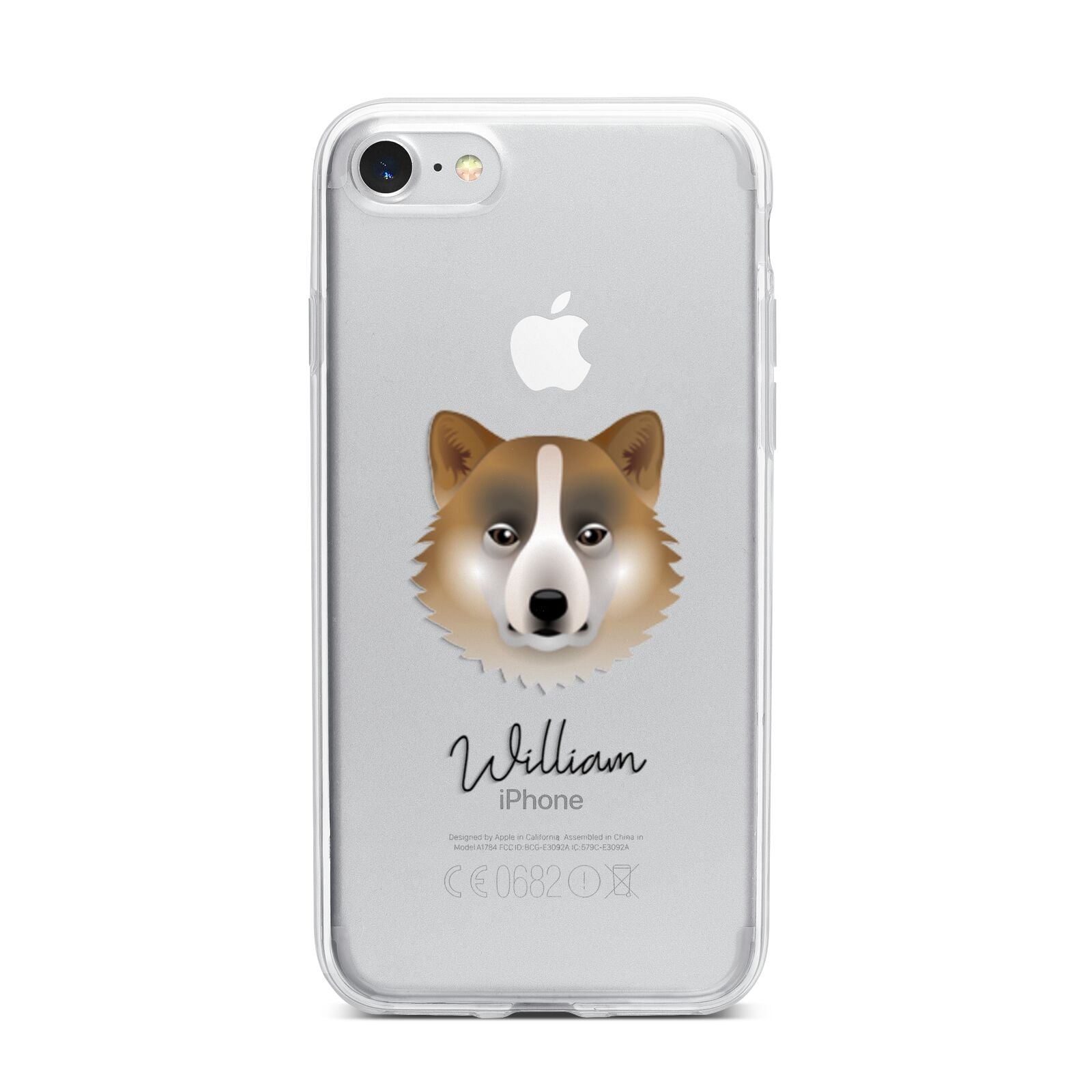 Greenland Dog Personalised iPhone 7 Bumper Case on Silver iPhone