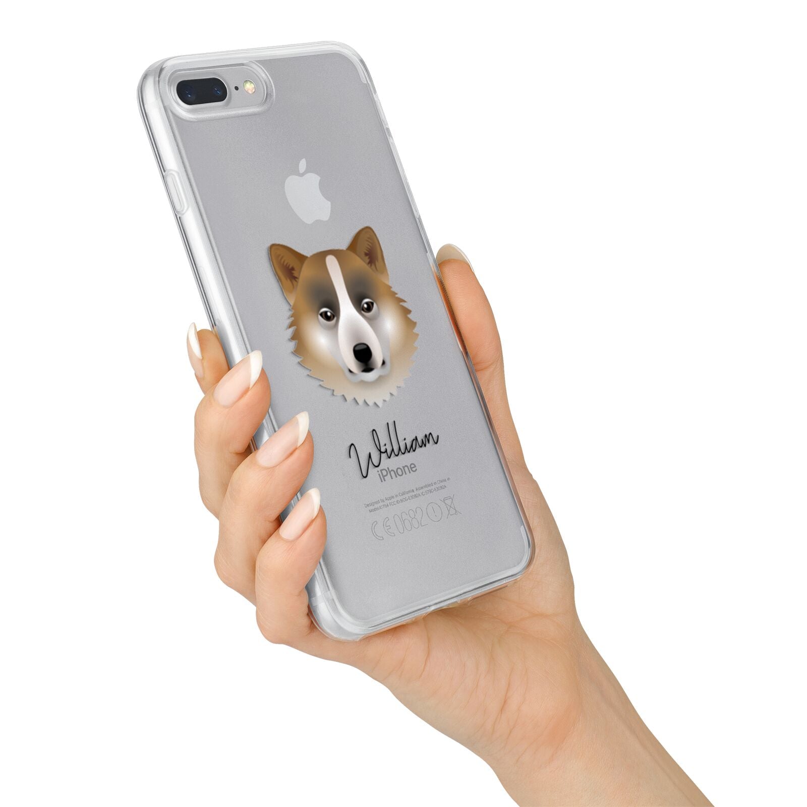 Greenland Dog Personalised iPhone 7 Plus Bumper Case on Silver iPhone Alternative Image