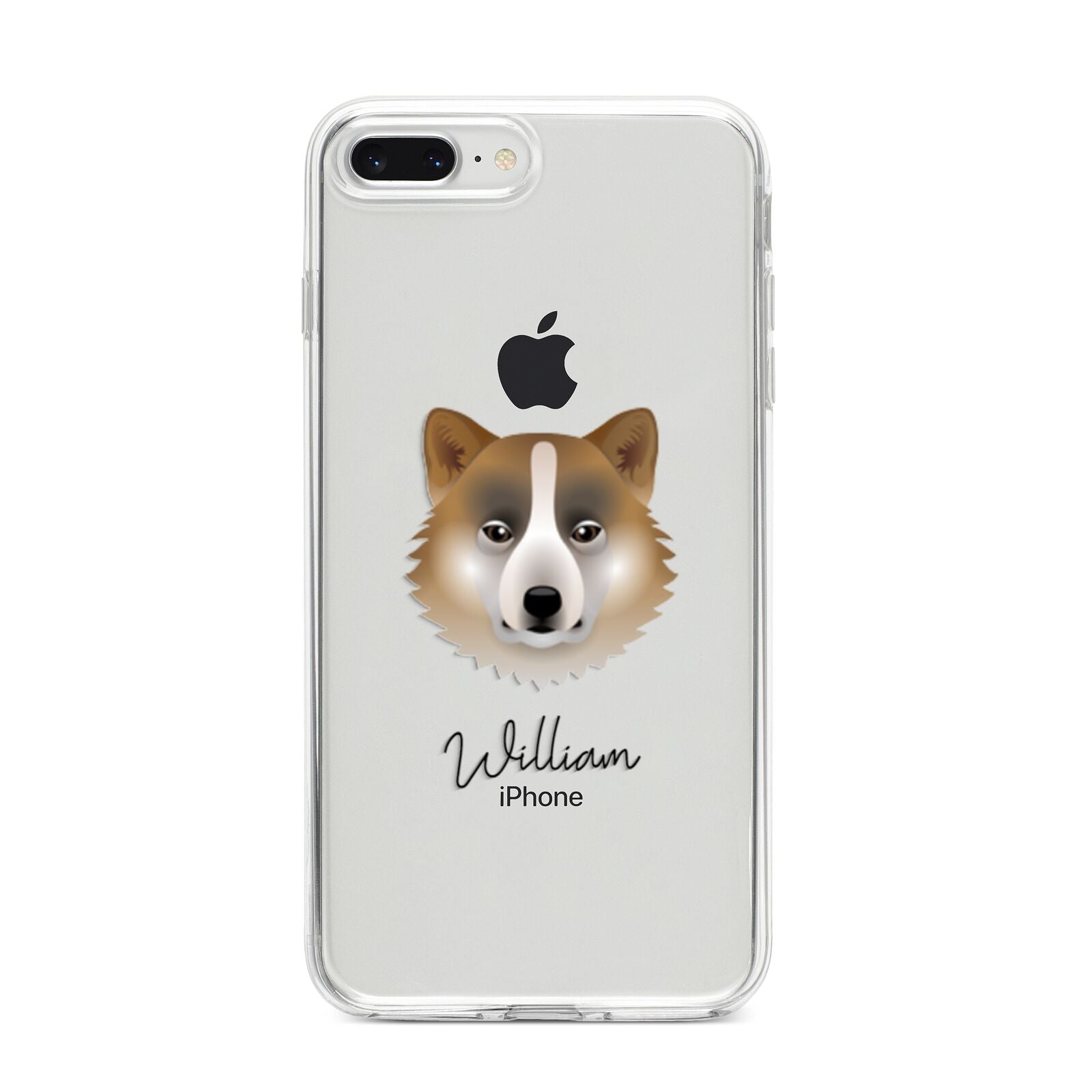 Greenland Dog Personalised iPhone 8 Plus Bumper Case on Silver iPhone