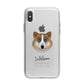 Greenland Dog Personalised iPhone X Bumper Case on Silver iPhone Alternative Image 1