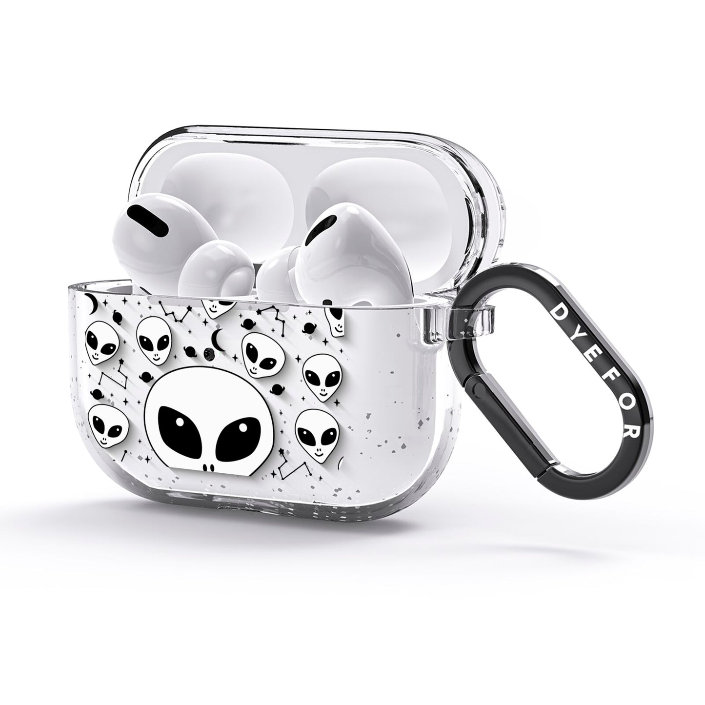 Grey Aliens Constellation AirPods Glitter Case 3rd Gen Side Image