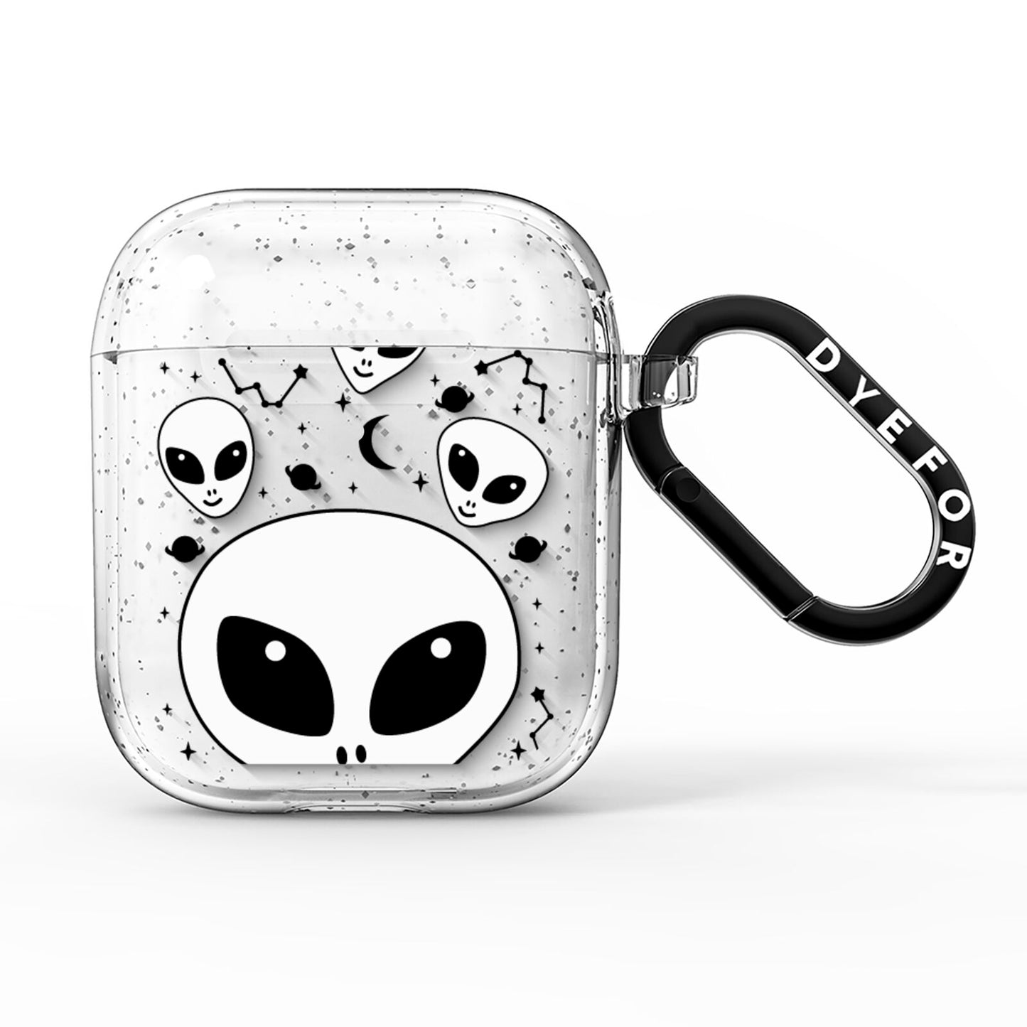 Grey Aliens Constellation AirPods Glitter Case