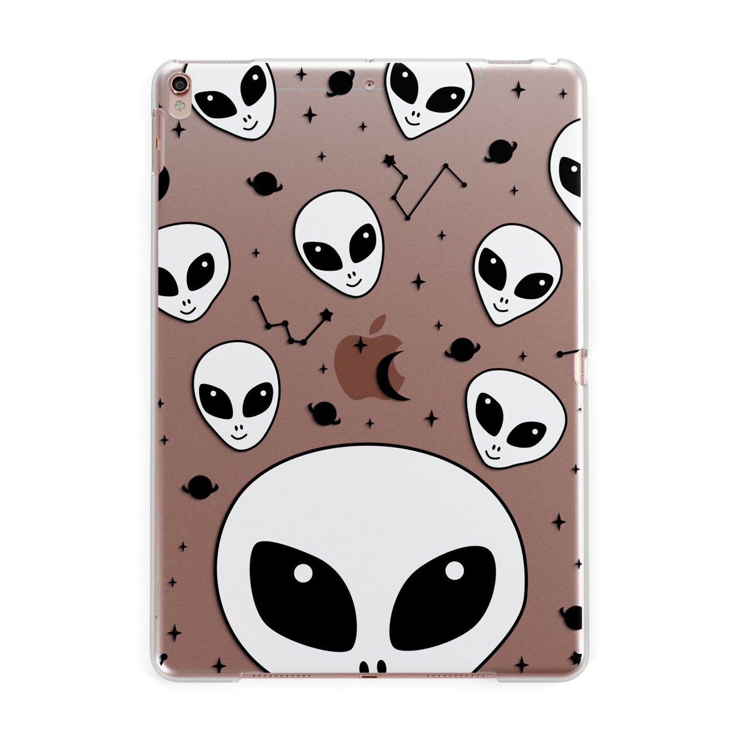 Grey Aliens Constellation Apple iPad Rose Gold Case