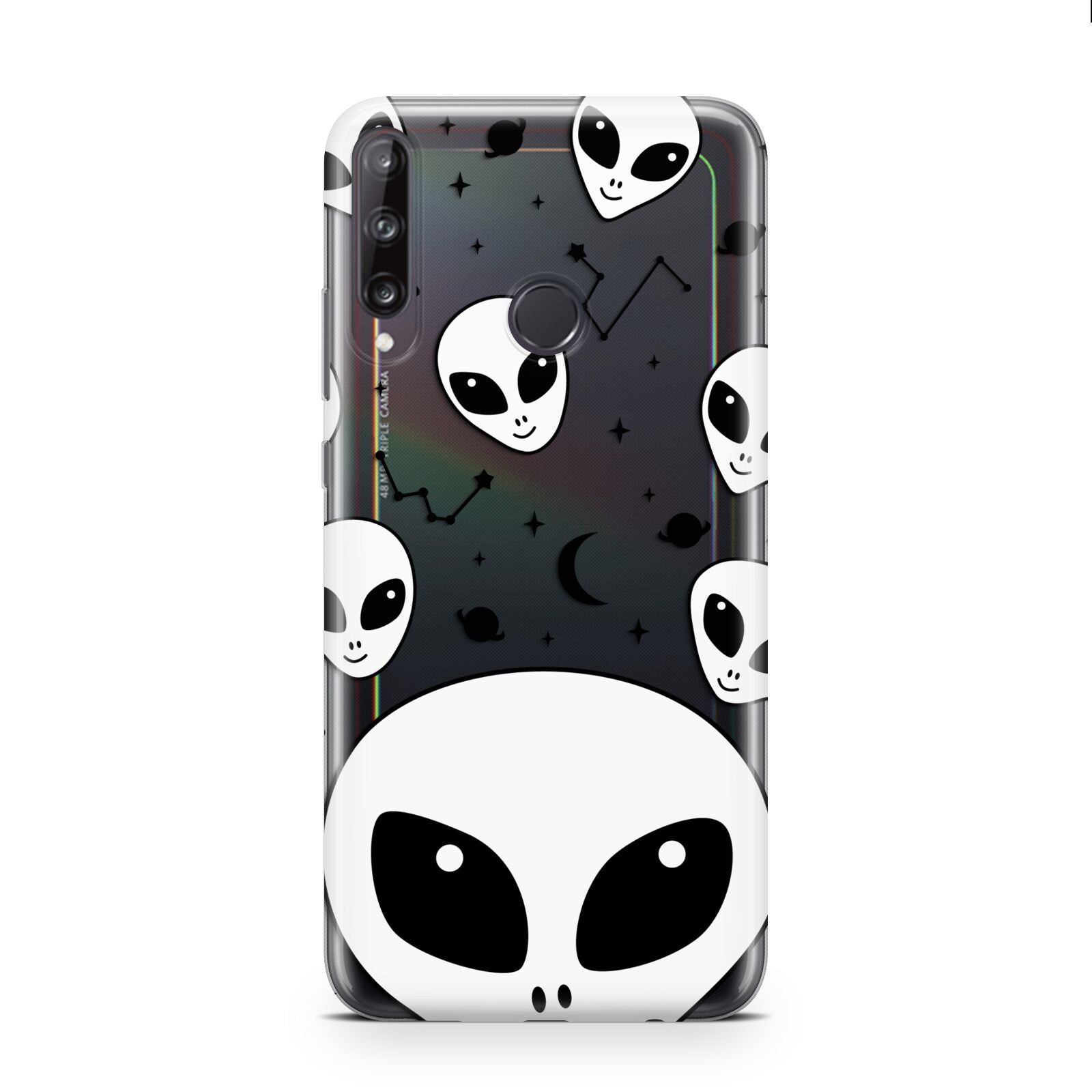 Grey Aliens Constellation Huawei P40 Lite E Phone Case