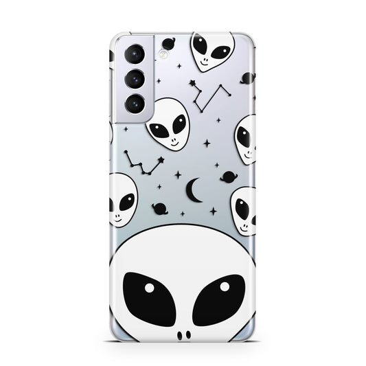 Grey Aliens Constellation Samsung S21 Plus Phone Case