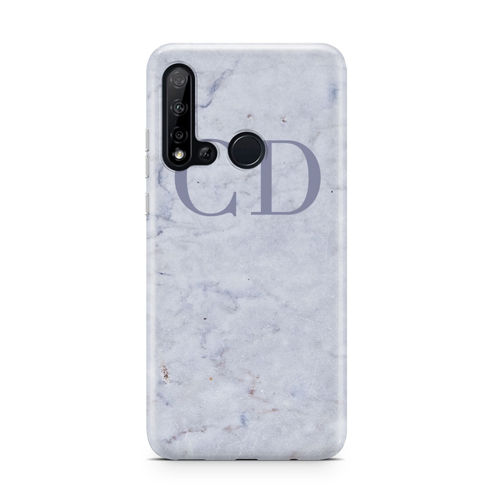 Grey Marble Grey Initials Huawei P20 Lite 5G Phone Case