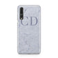 Grey Marble Grey Initials Huawei P20 Pro Phone Case