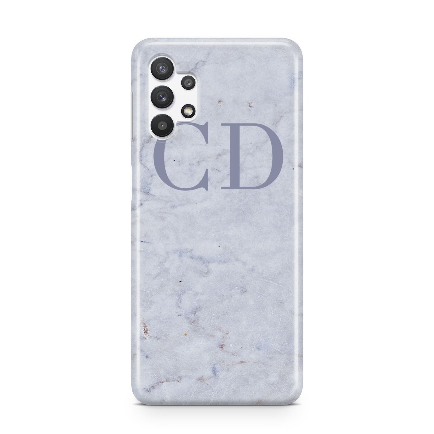 Grey Marble Grey Initials Samsung A32 5G Case