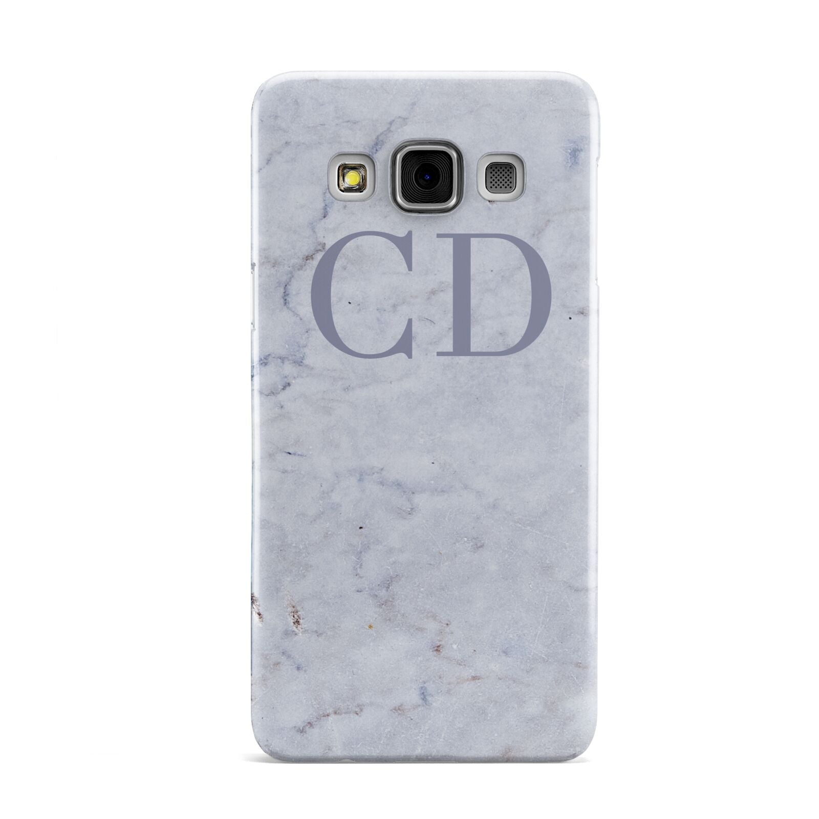 Grey Marble Grey Initials Samsung Galaxy A3 Case