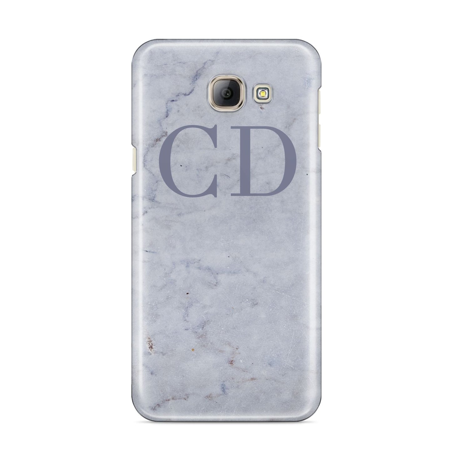 Grey Marble Grey Initials Samsung Galaxy A8 2016 Case