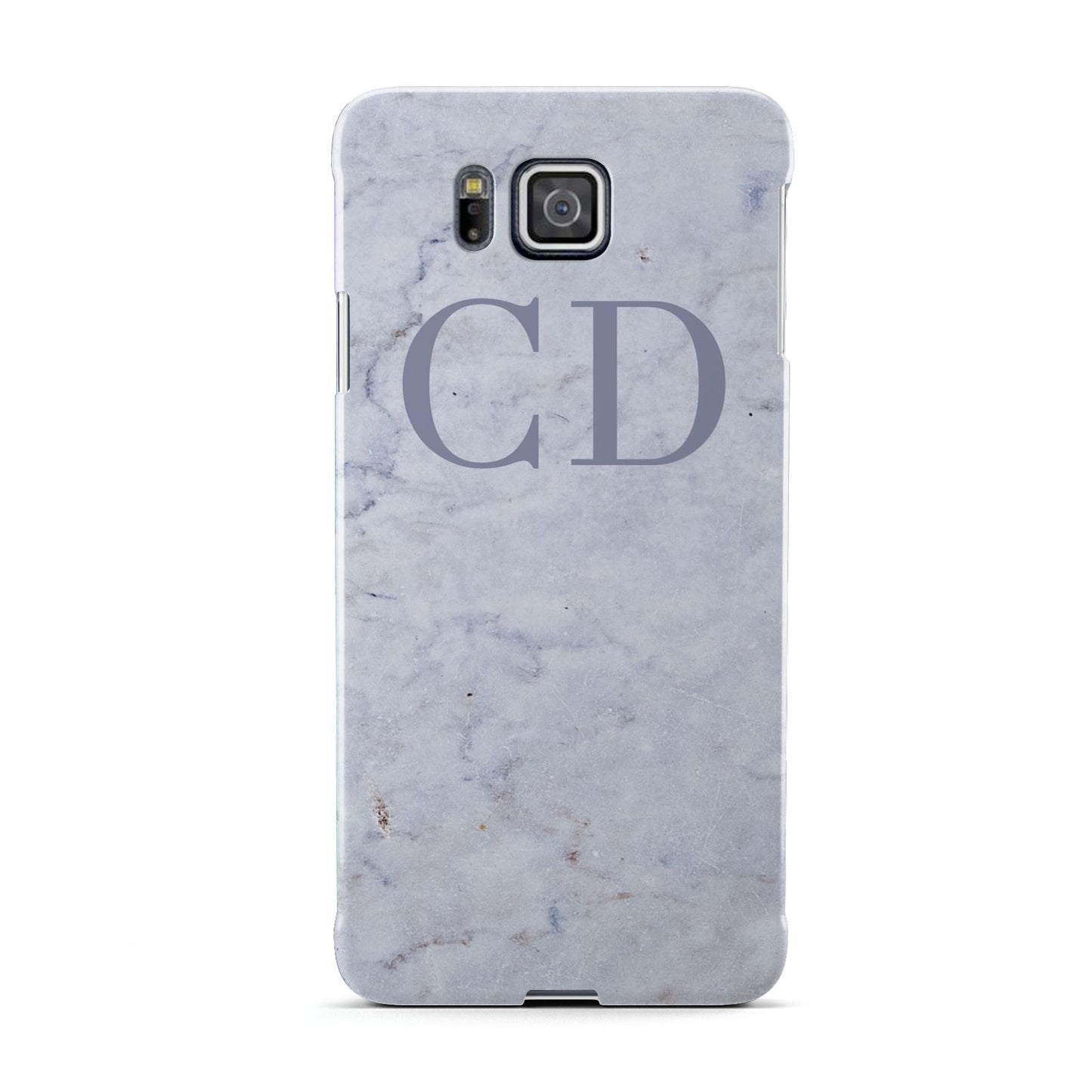 Grey Marble Grey Initials Samsung Galaxy Alpha Case