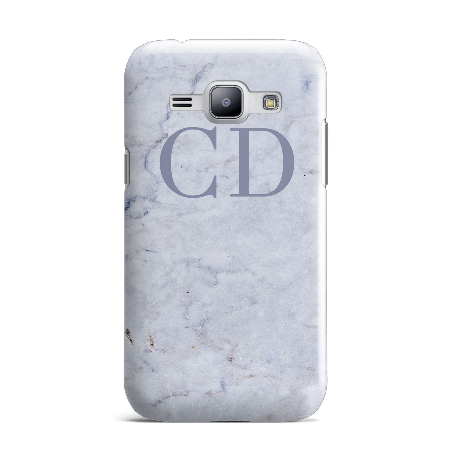 Grey Marble Grey Initials Samsung Galaxy J1 2015 Case