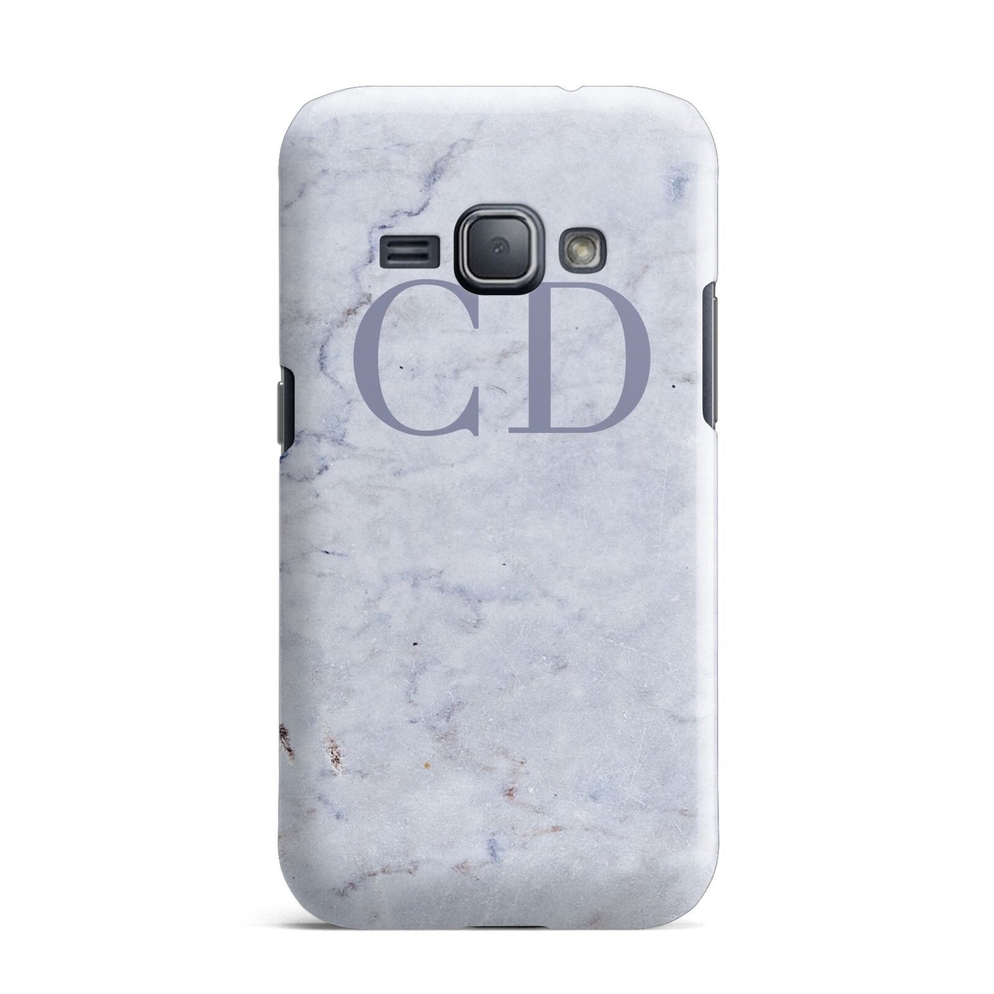 Grey Marble Grey Initials Samsung Galaxy J1 2016 Case