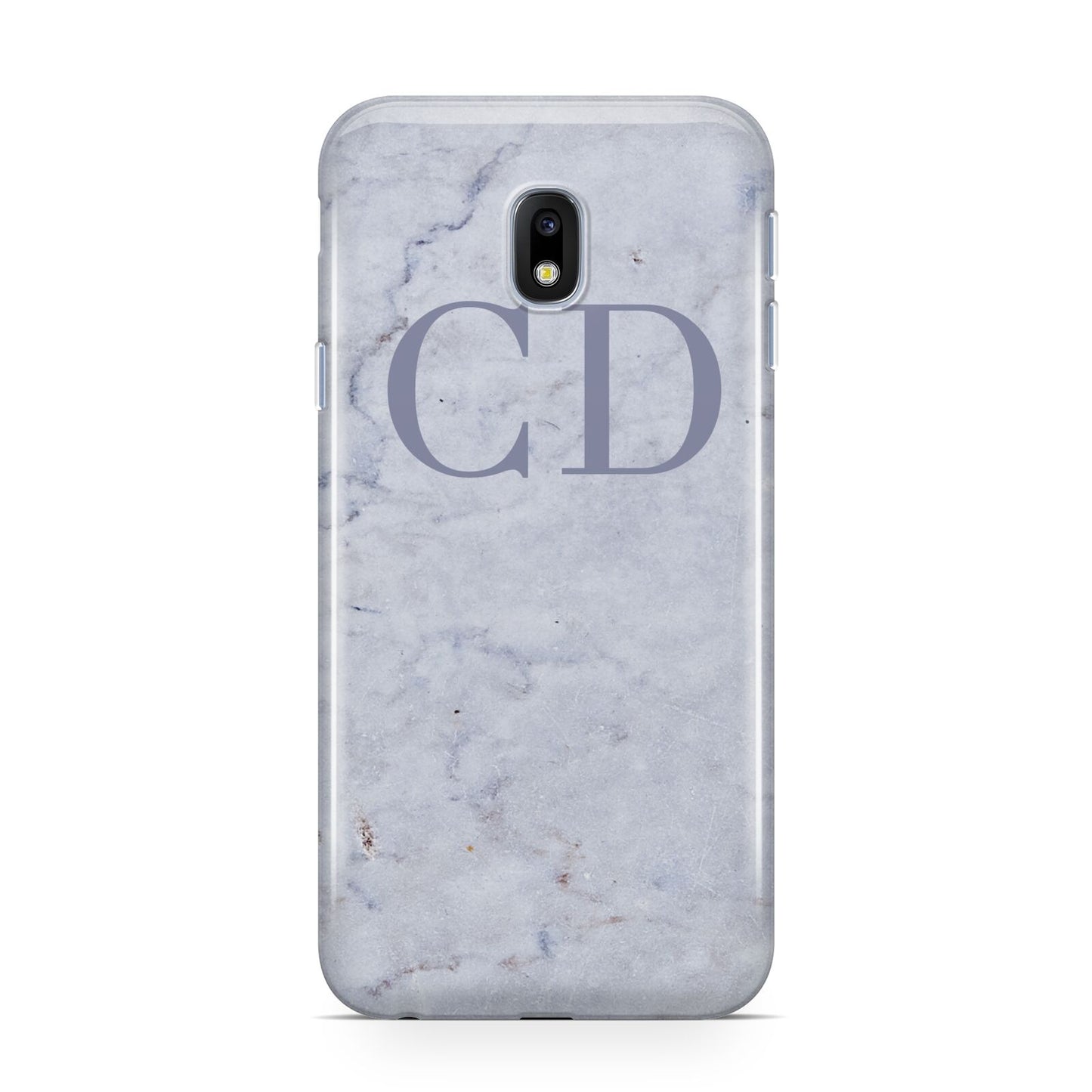 Grey Marble Grey Initials Samsung Galaxy J3 2017 Case