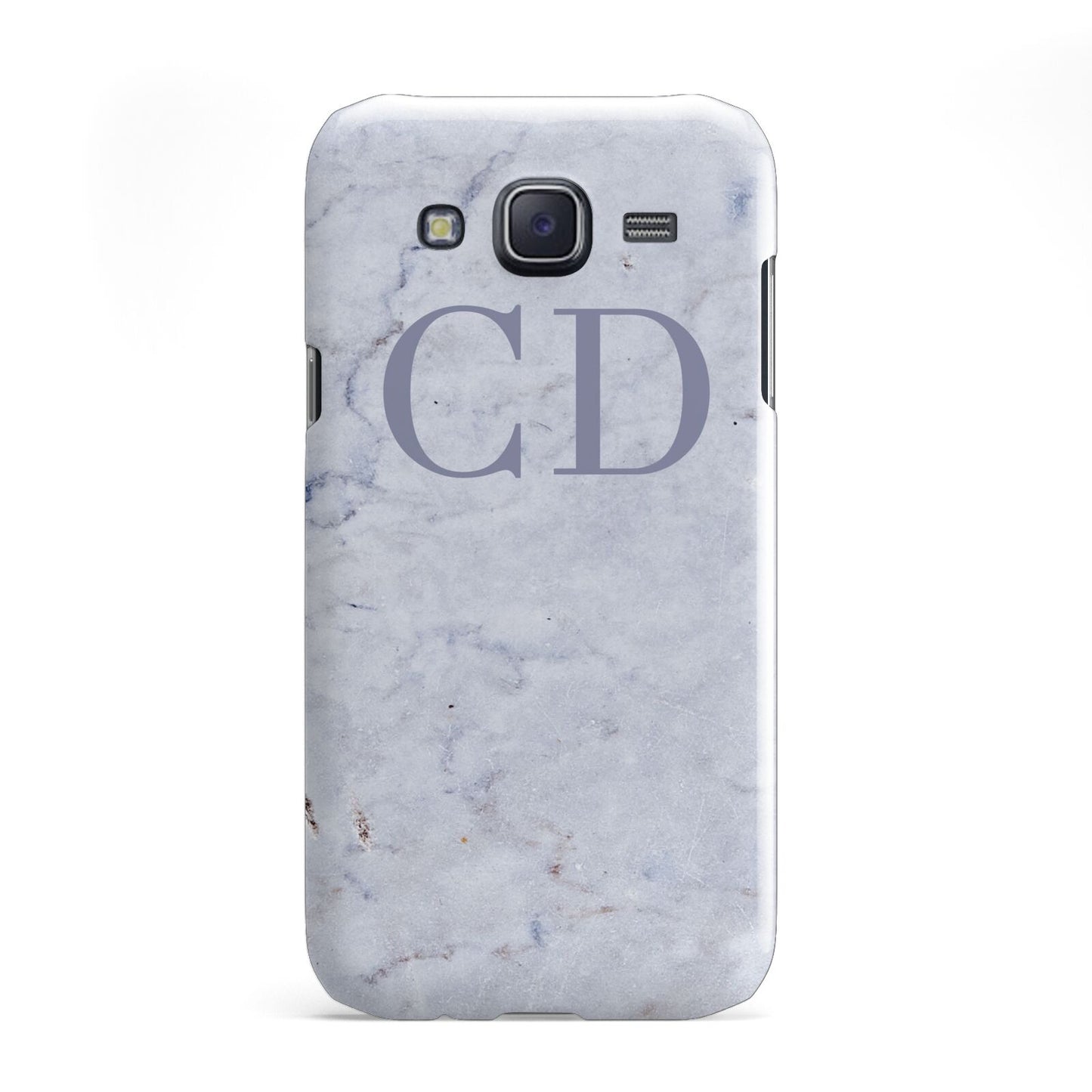 Grey Marble Grey Initials Samsung Galaxy J5 Case