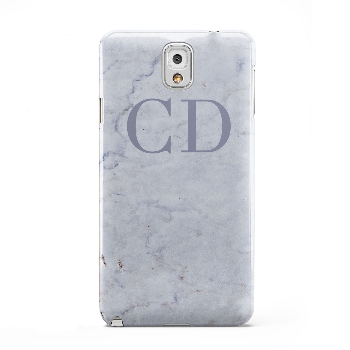 Grey Marble Grey Initials Samsung Galaxy Note 3 Case