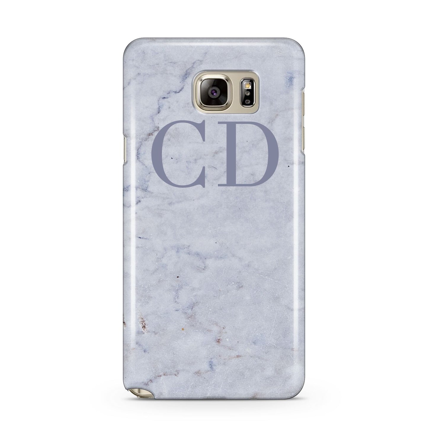 Grey Marble Grey Initials Samsung Galaxy Note 5 Case