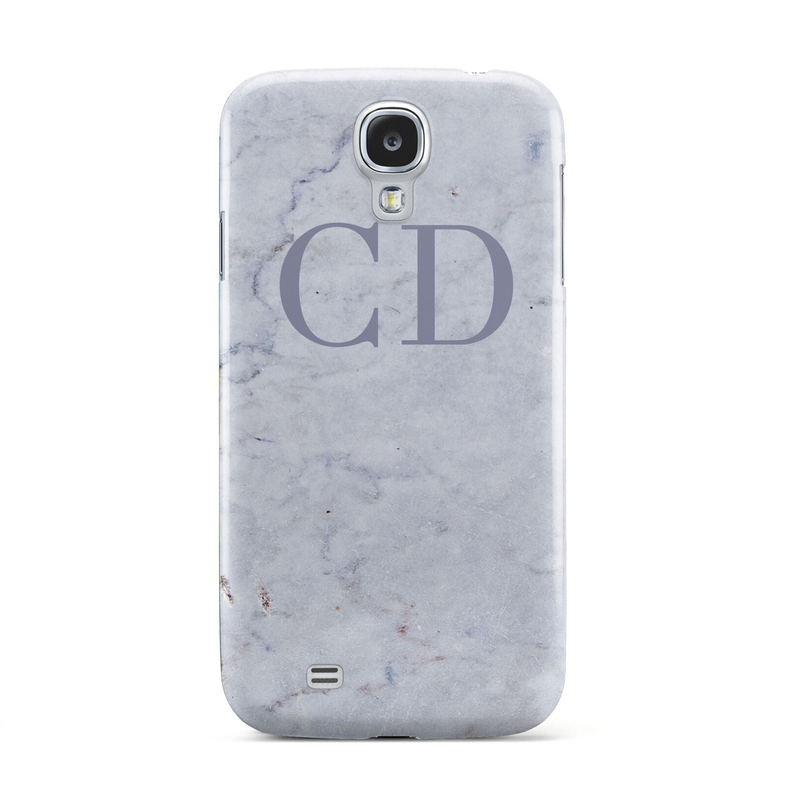 Grey Marble Grey Initials Samsung Galaxy S4 Case