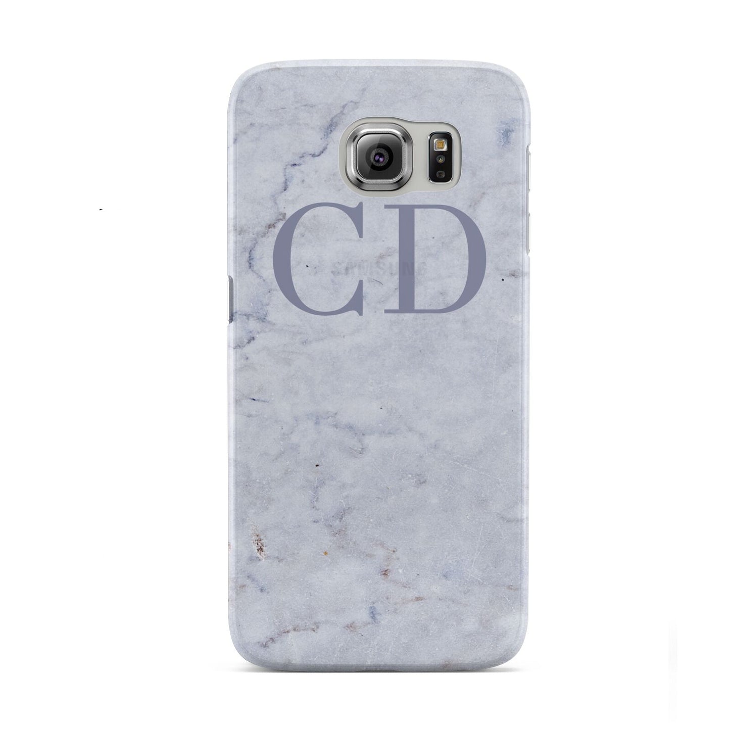 Grey Marble Grey Initials Samsung Galaxy S6 Case