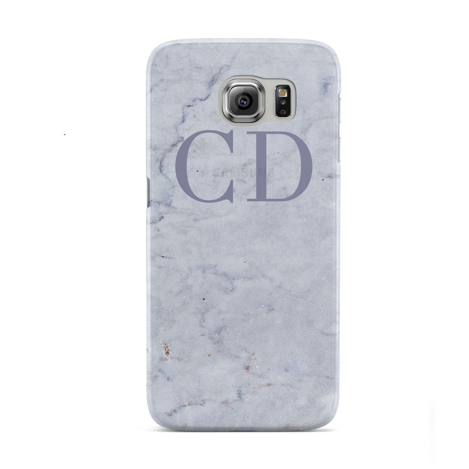 Grey Marble Grey Initials Samsung Galaxy S6 Case