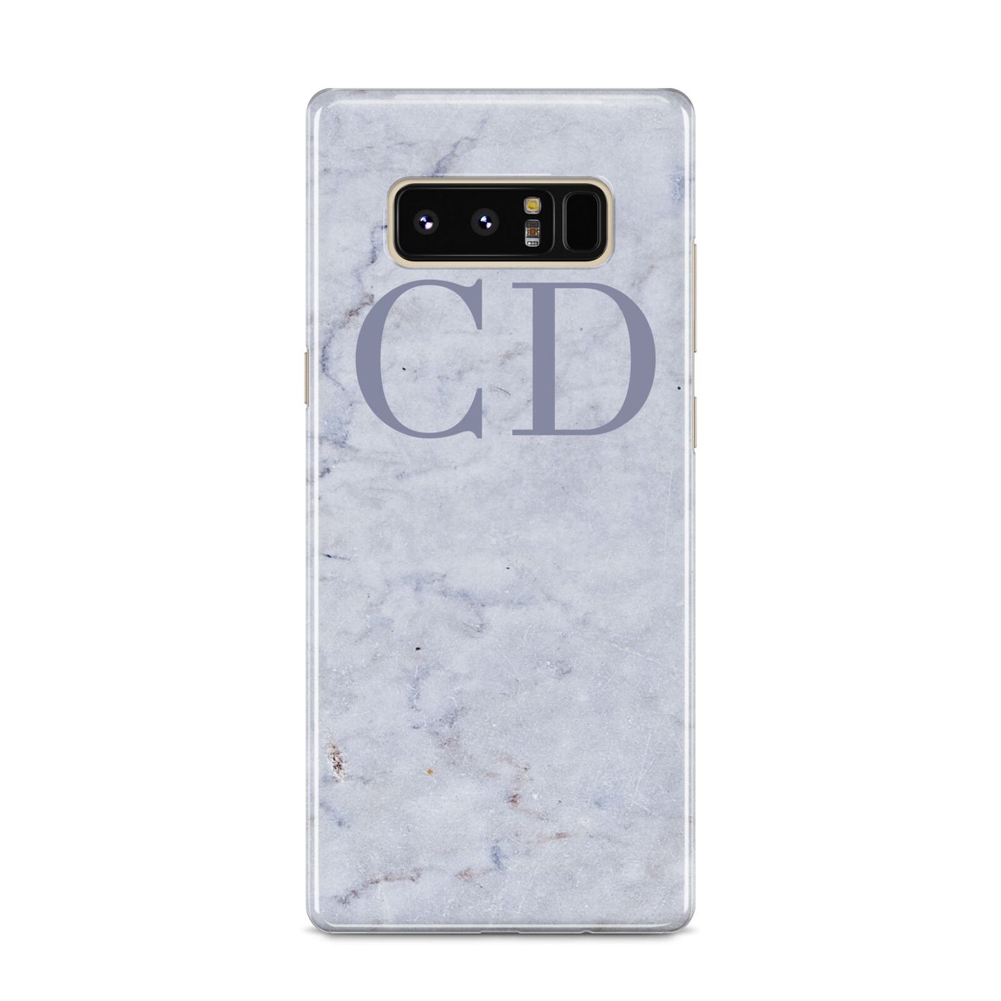 Grey Marble Grey Initials Samsung Galaxy S8 Case