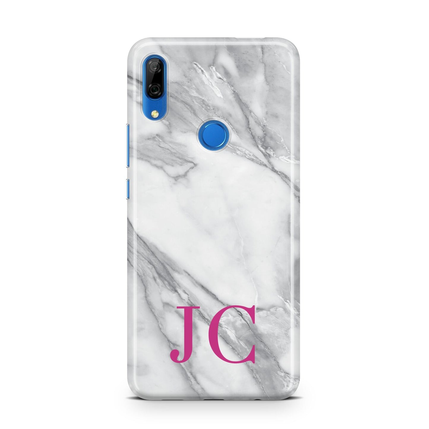 Grey Marble Pink Initials Huawei P Smart Z