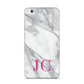 Grey Marble Pink Initials Huawei P8 Lite Case