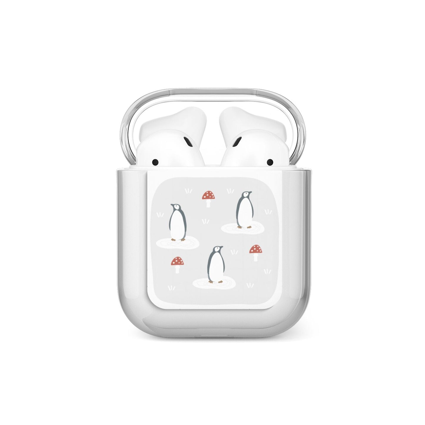 Grey Penguin Forest AirPods Case