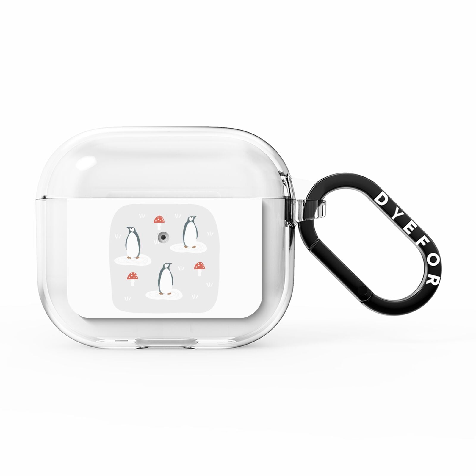 Grey Penguin Forest AirPods Clear Case 3rd Gen