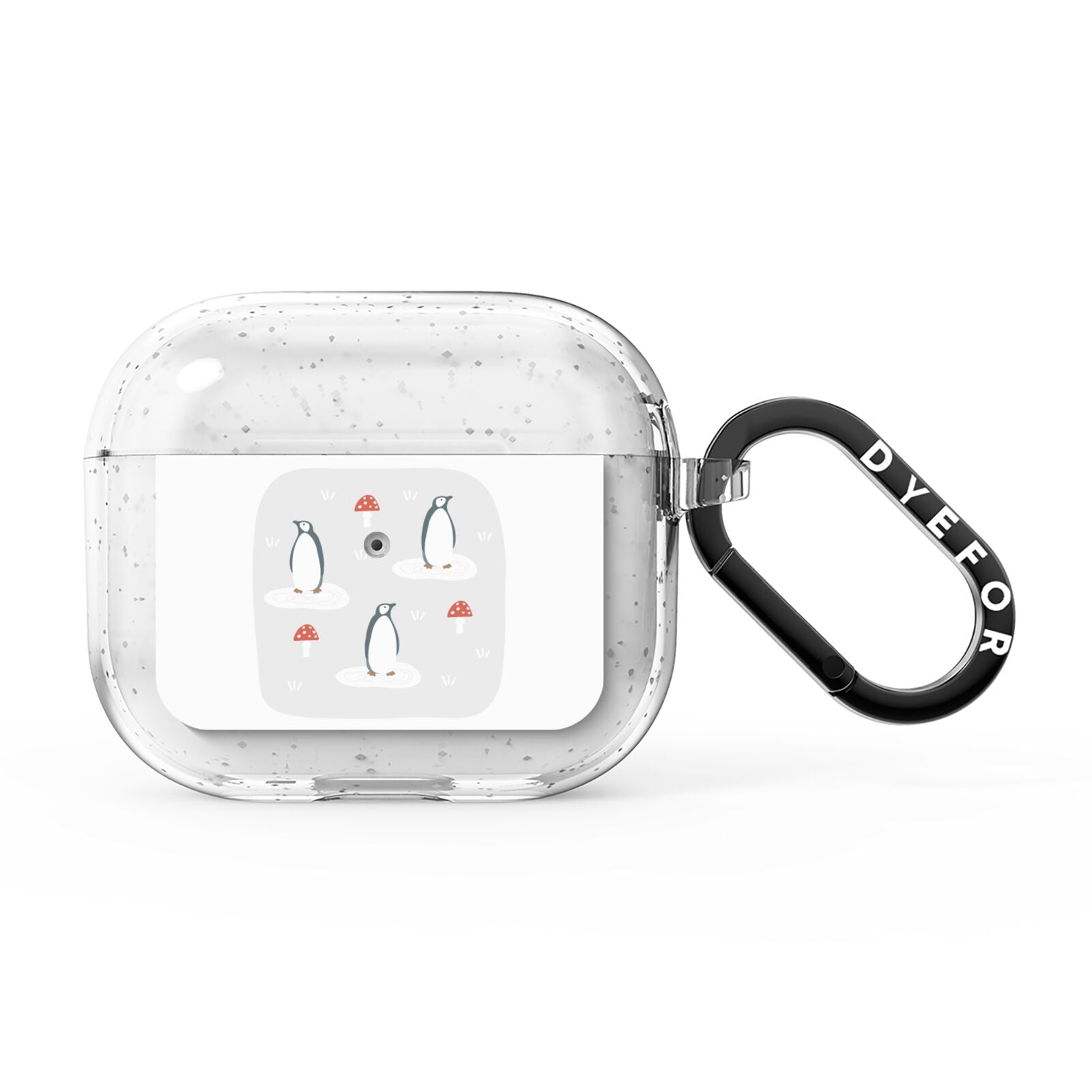 Grey Penguin Forest AirPods Glitter Case 3rd Gen