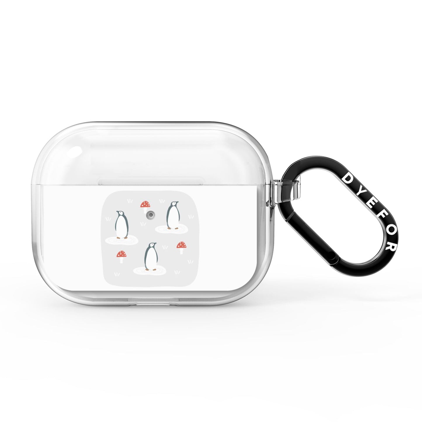 Grey Penguin Forest AirPods Pro Clear Case