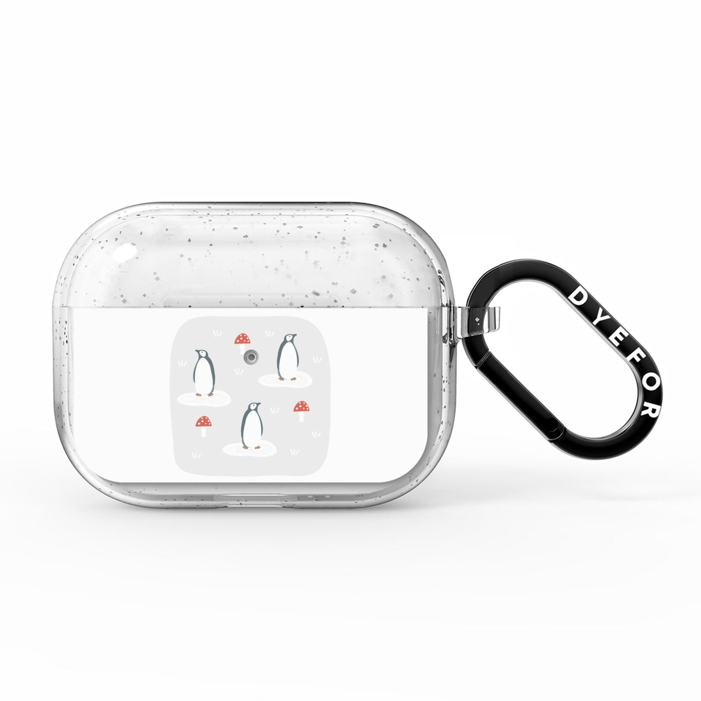 Grey Penguin Forest AirPods Pro Glitter Case