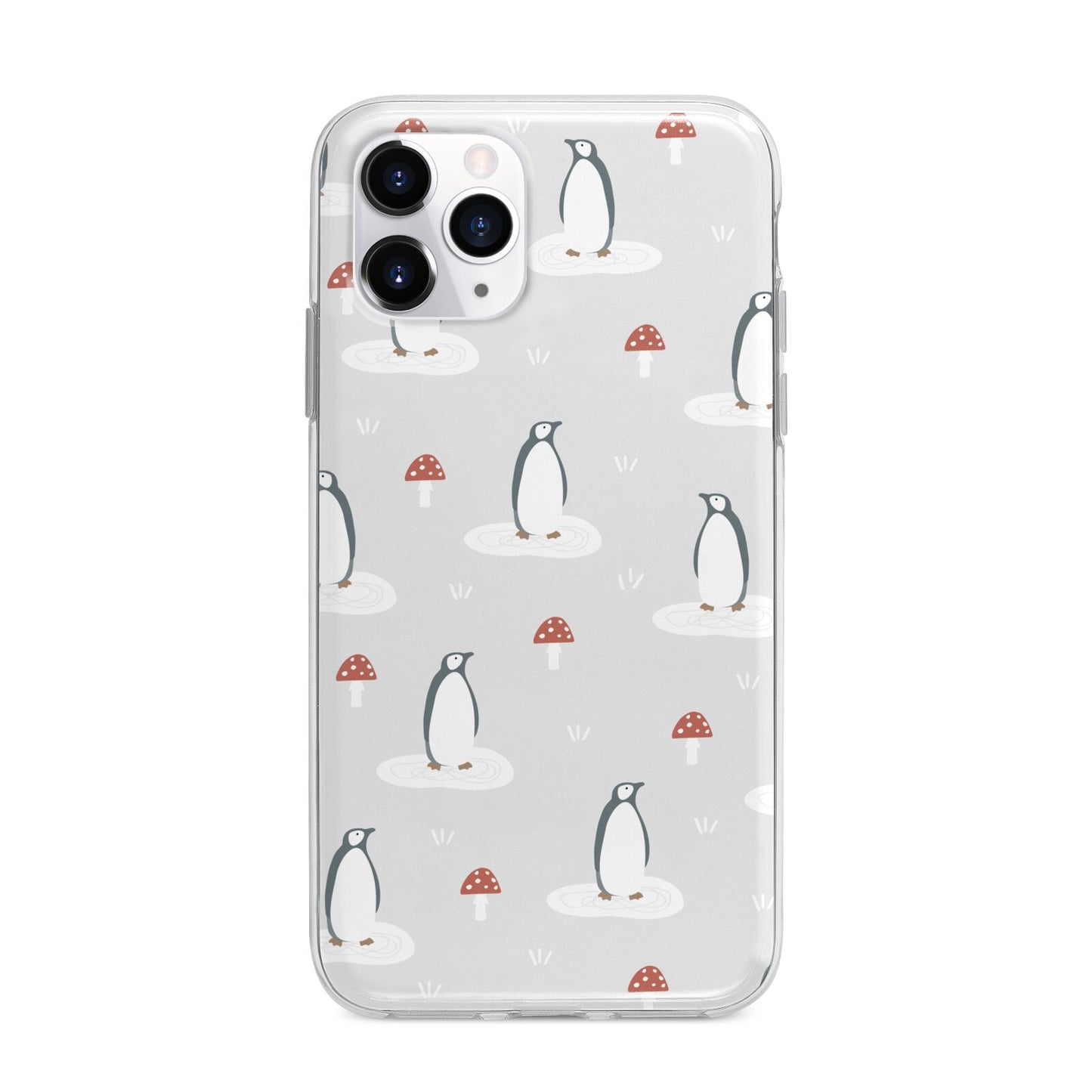 Grey Penguin Forest Apple iPhone 11 Pro in Silver with Bumper Case