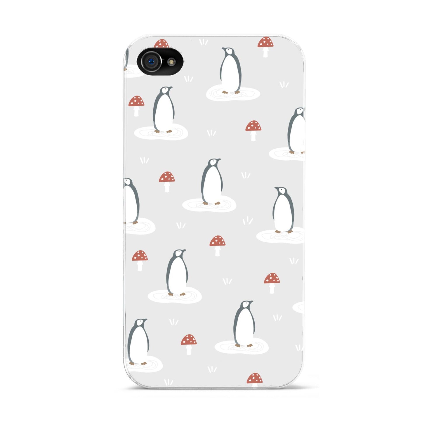 Grey Penguin Forest Apple iPhone 4s Case