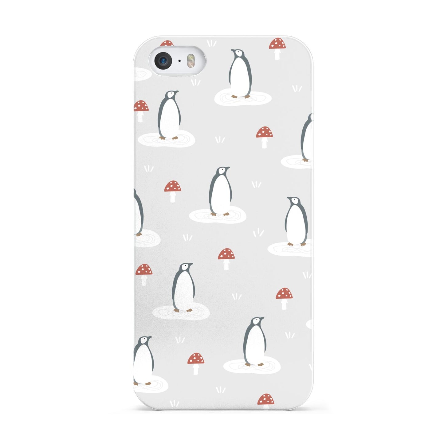 Grey Penguin Forest Apple iPhone 5 Case