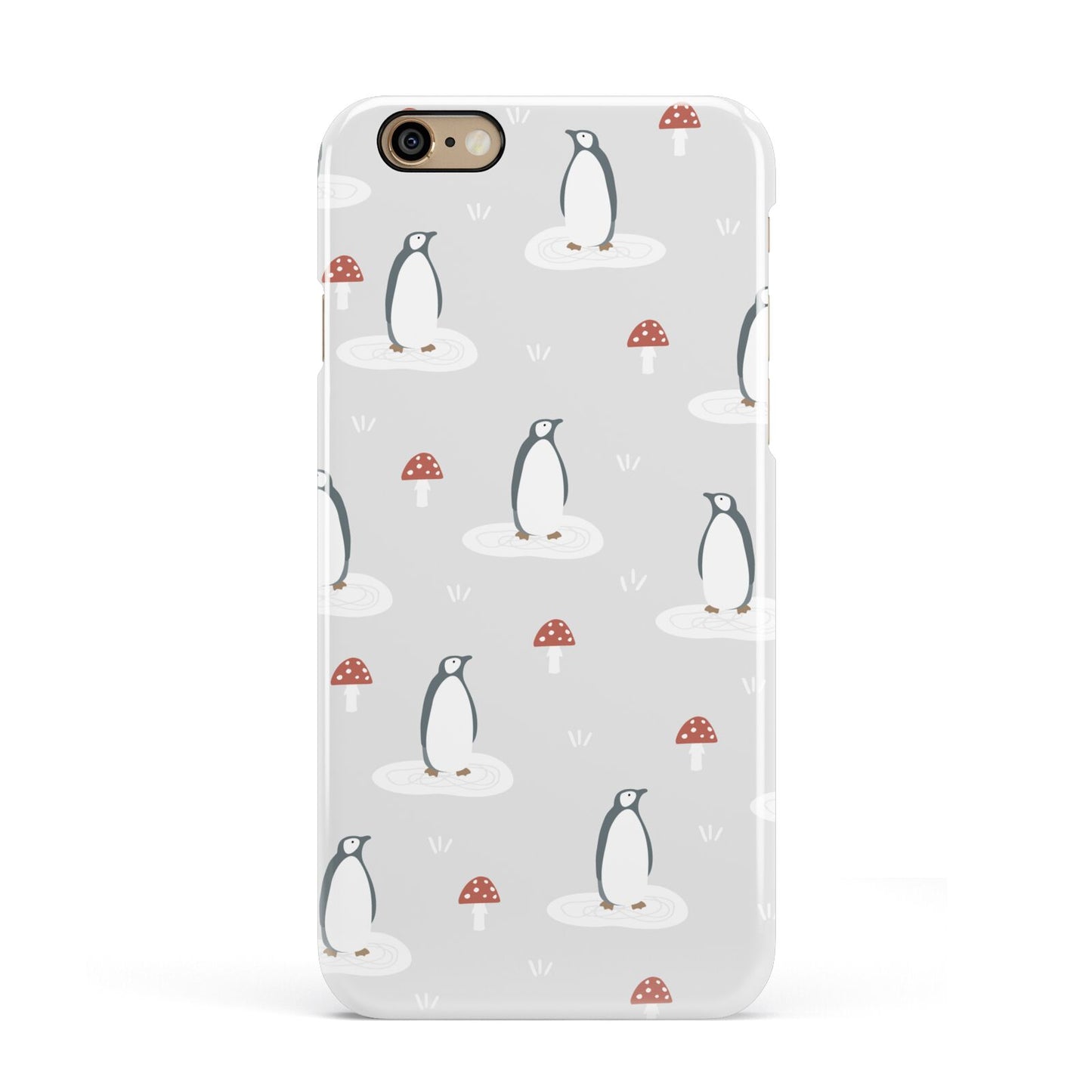 Grey Penguin Forest Apple iPhone 6 3D Snap Case