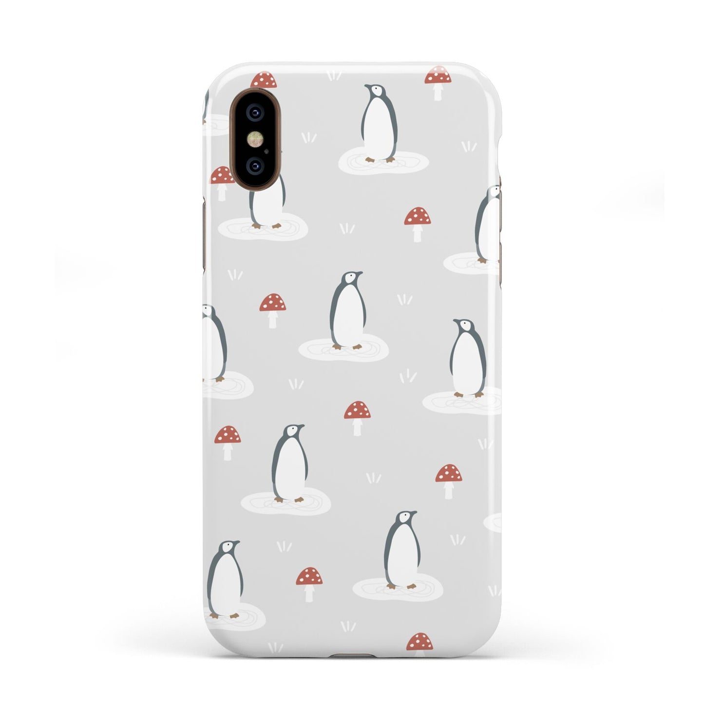 Grey Penguin Forest Apple iPhone XS 3D Tough