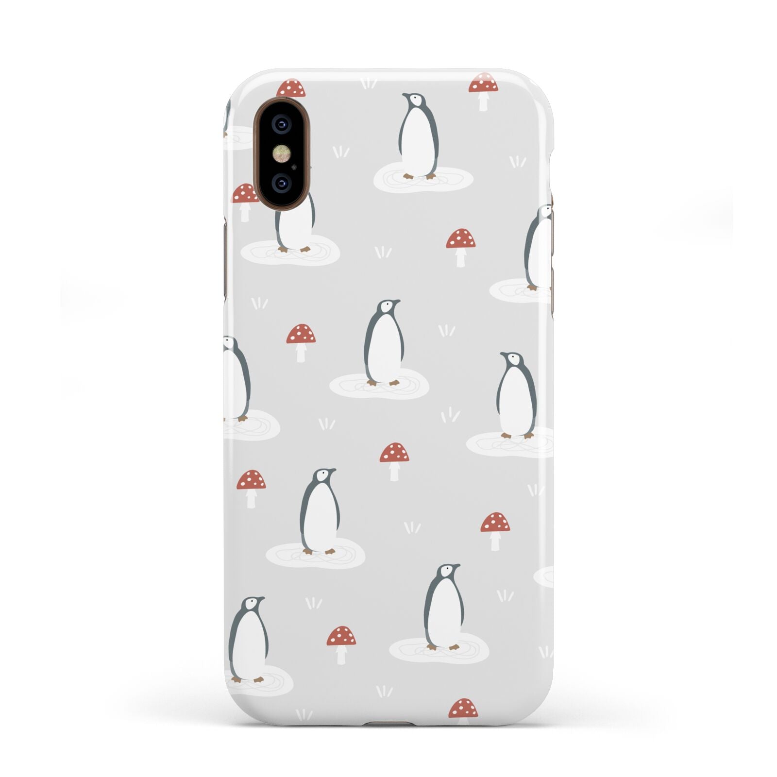 Grey Penguin Forest Apple iPhone XS 3D Tough