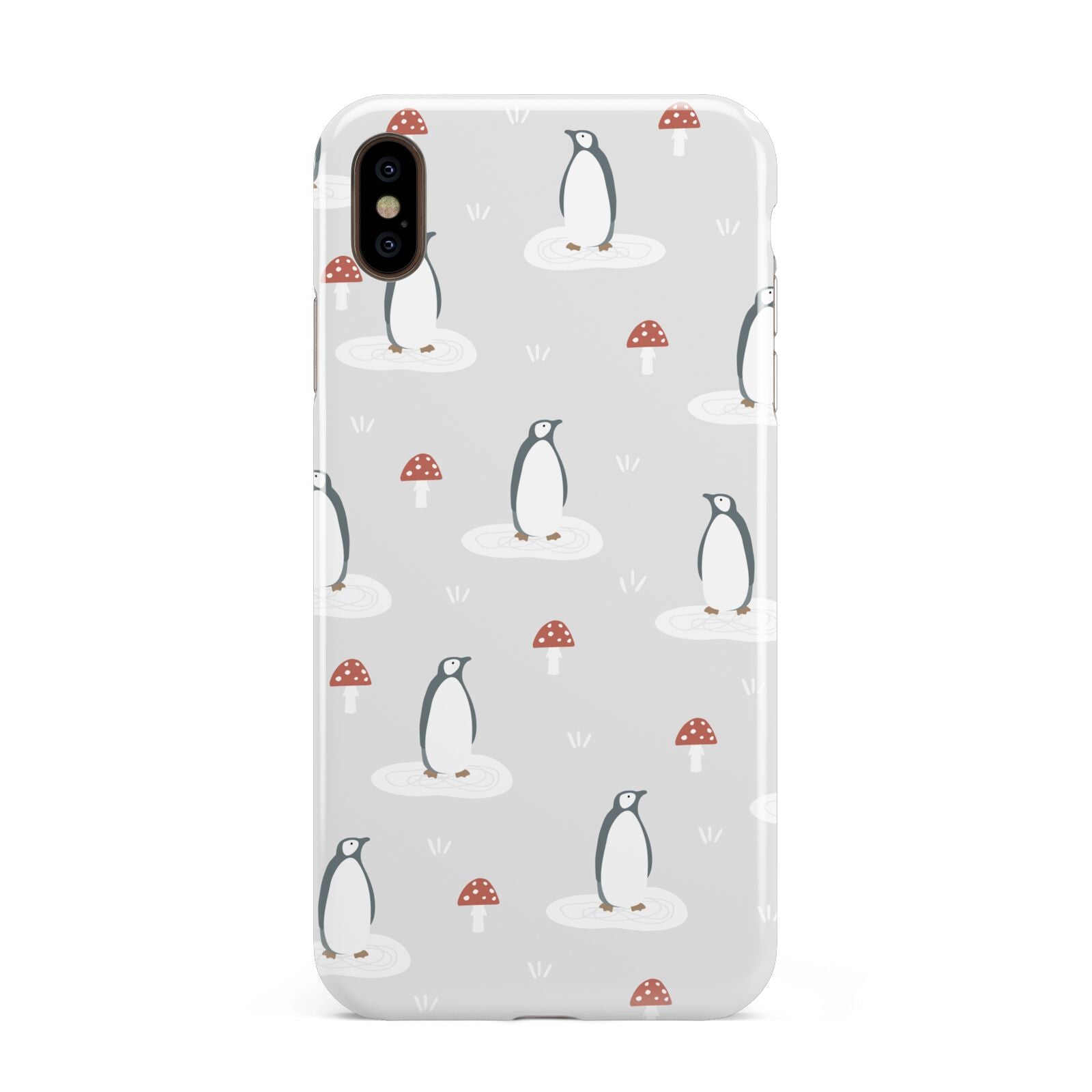 Grey Penguin Forest Apple iPhone Xs Max 3D Tough Case