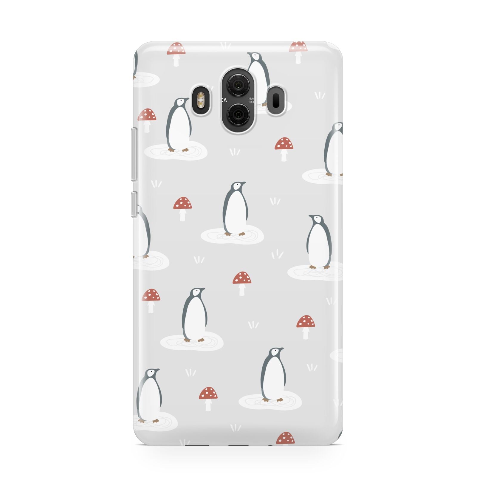 Grey Penguin Forest Huawei Mate 10 Protective Phone Case