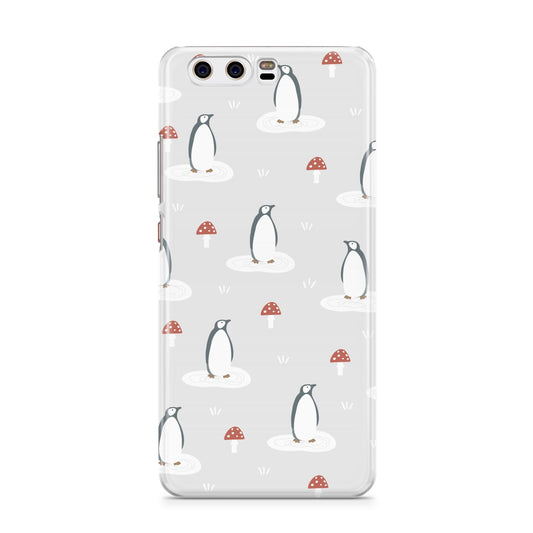 Grey Penguin Forest Huawei P10 Phone Case