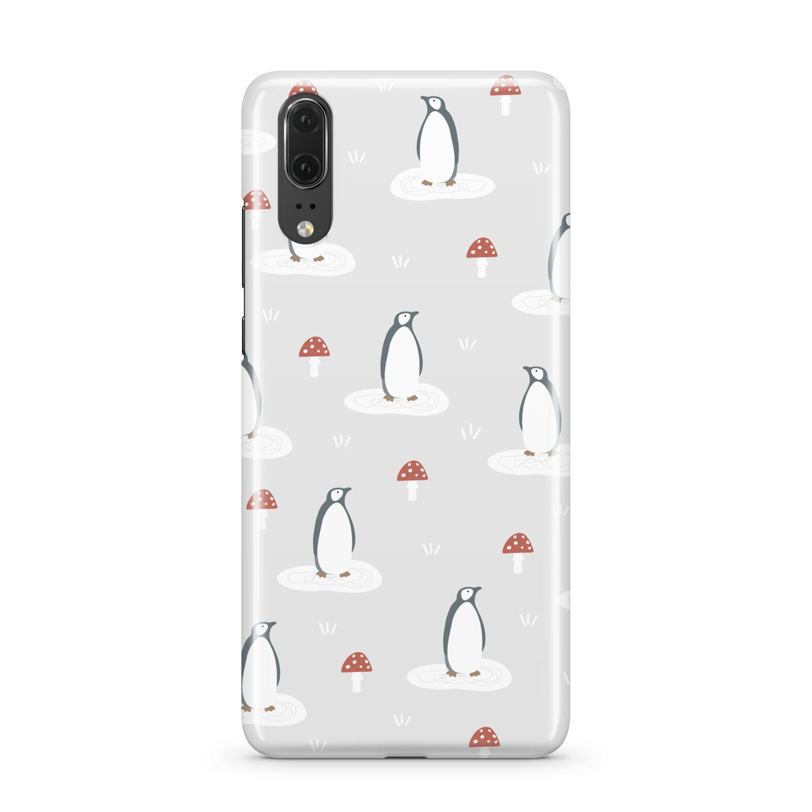 Grey Penguin Forest Huawei P20 Phone Case