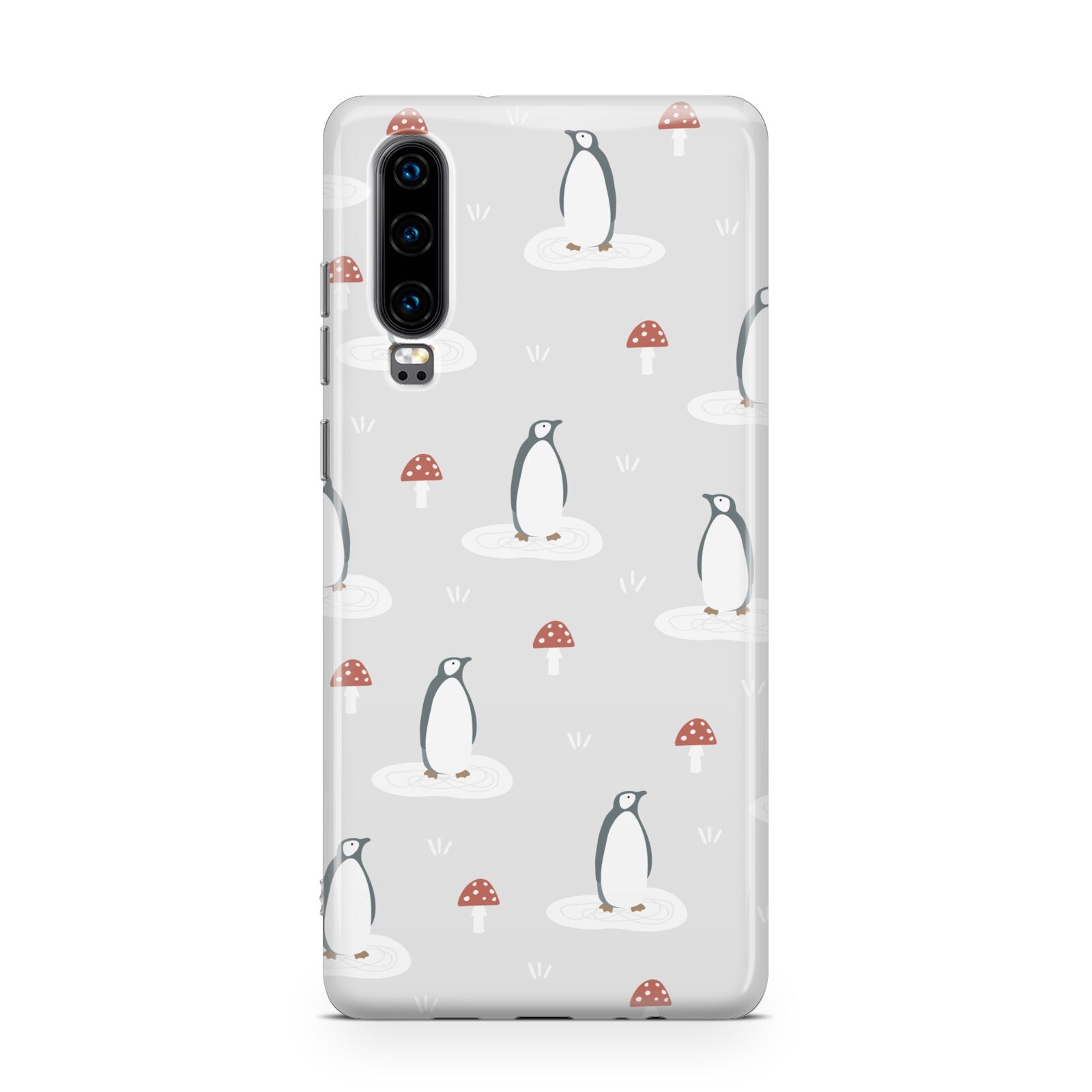 Grey Penguin Forest Huawei P30 Phone Case