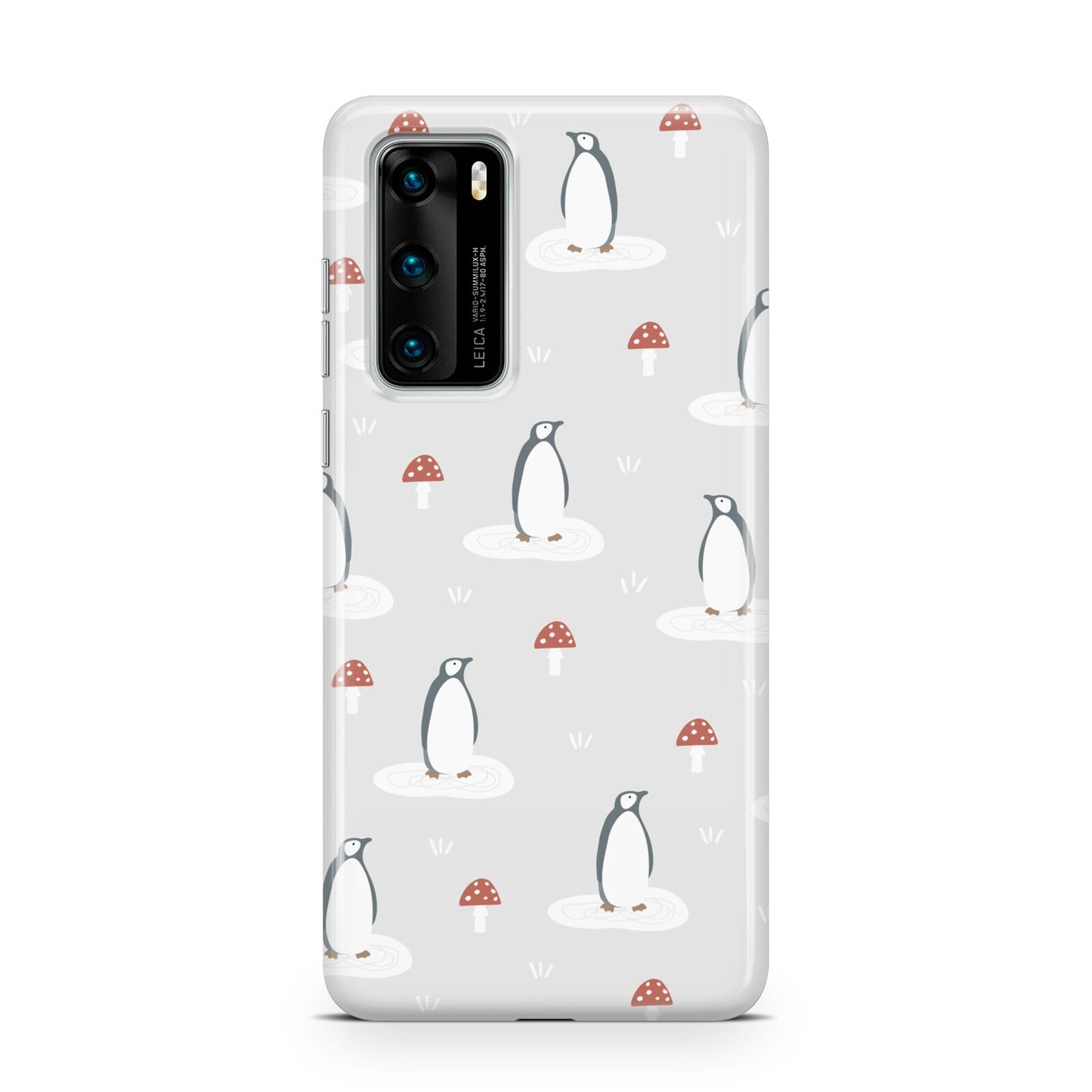 Grey Penguin Forest Huawei P40 Phone Case