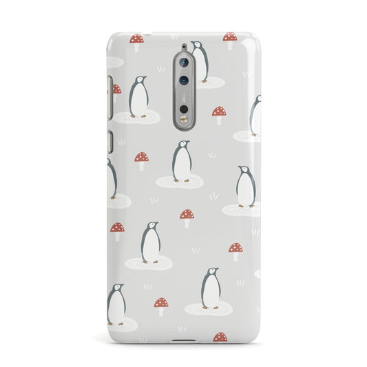 Grey Penguin Forest Nokia Case